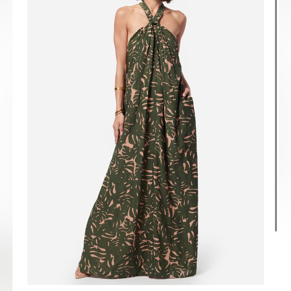 CAMI ADALEE DRESS - MONSTERA PRINT